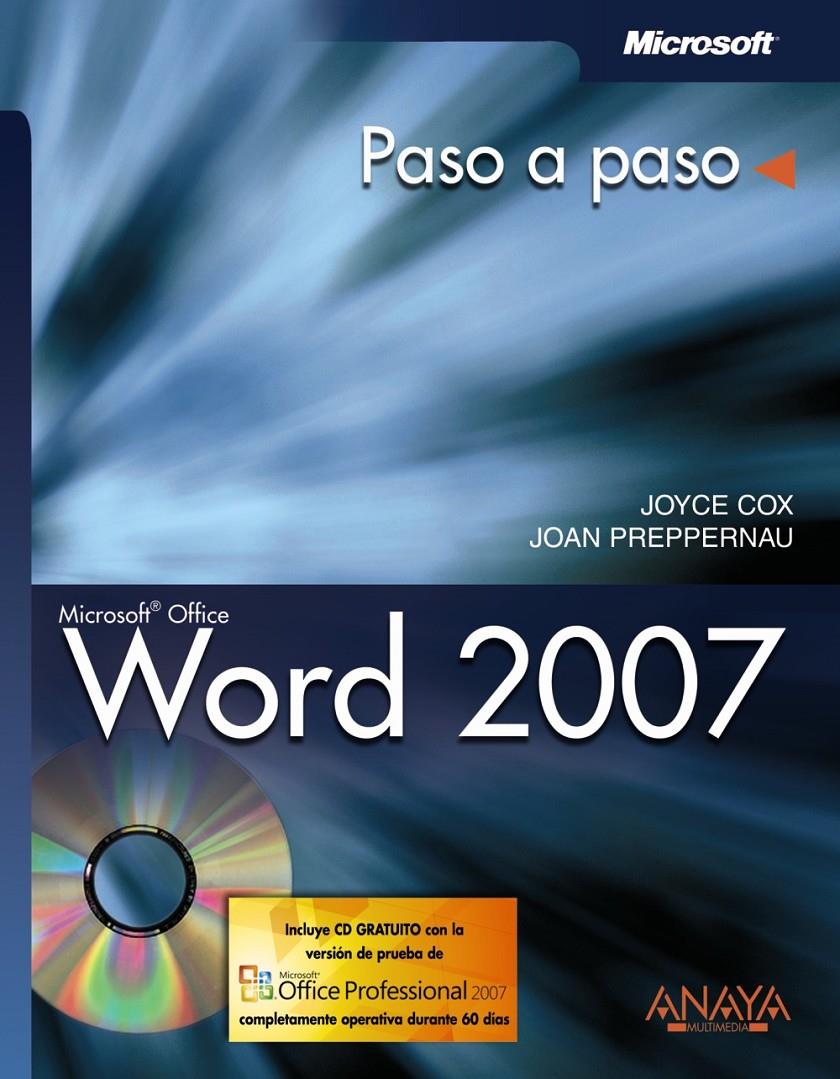WORD 2007 PASO A PASO | 9788441521513 | COX, JOYCE | Galatea Llibres | Llibreria online de Reus, Tarragona | Comprar llibres en català i castellà online
