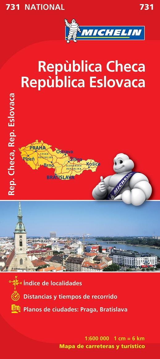 REPUBLICA CHECA REPUBLICA ESLOVACA MAPA 1:600.000 MICHELIN | 9782067171831 | VARIOS AUTORES | Galatea Llibres | Librería online de Reus, Tarragona | Comprar libros en catalán y castellano online