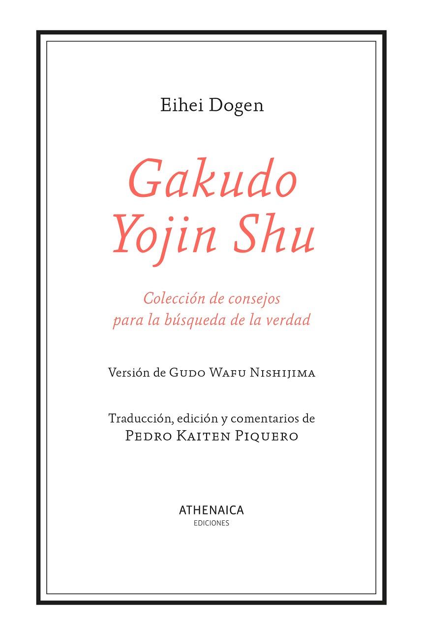 GAKUDO YOJIN SHU | 9788419874283 | DOGEN, EIHEI | Galatea Llibres | Librería online de Reus, Tarragona | Comprar libros en catalán y castellano online
