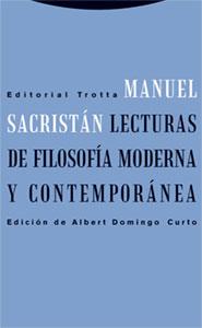 LECTURAS DE FILOSOFIA MODERNA Y CONTEMPORANEA | 9788481649055 | SACRISTAN, MANUEL | Galatea Llibres | Librería online de Reus, Tarragona | Comprar libros en catalán y castellano online