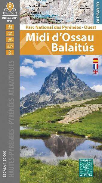 MIDI D'OSSAU - BALAITÚS MAPA GUIA 1:30.000 | 9788470110948 | Galatea Llibres | Librería online de Reus, Tarragona | Comprar libros en catalán y castellano online