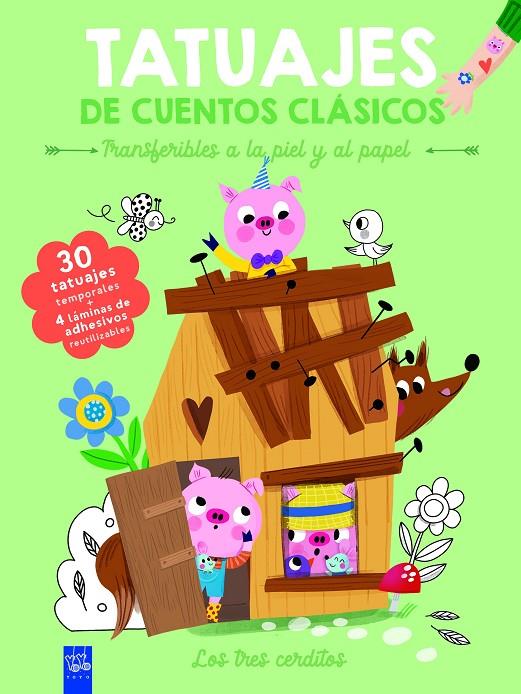 TATUAJES DE CUENTOS CLÁSICOS. LOS TRES CERDITOS | 9788408295914 | YOYO | Galatea Llibres | Librería online de Reus, Tarragona | Comprar libros en catalán y castellano online