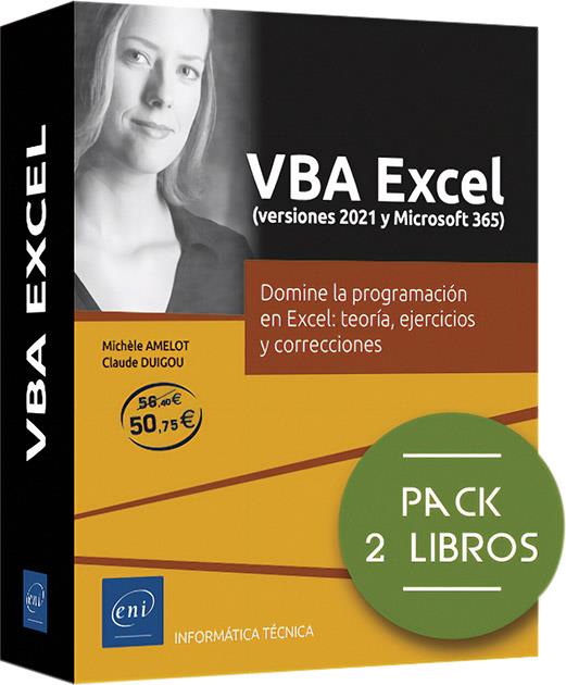 VBA EXCEL VERSIONES 2021 Y MICROSOFT 365 PACK 2 LIBROS | 9782409040726 | AMELOT, MICHELE / CLAUDE DUIGOU | Galatea Llibres | Llibreria online de Reus, Tarragona | Comprar llibres en català i castellà online