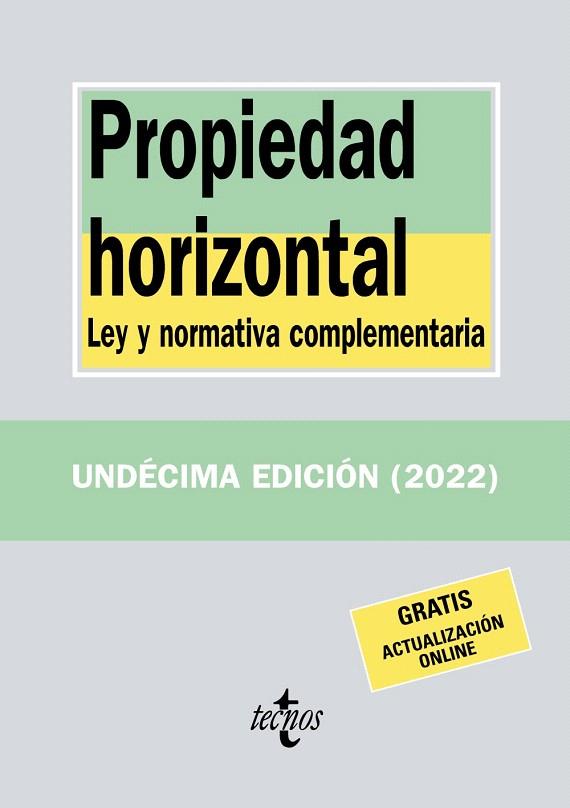 PROPIEDAD HORIZONTAL | 9788430985548 | EDITORIAL TECNOS | Galatea Llibres | Librería online de Reus, Tarragona | Comprar libros en catalán y castellano online