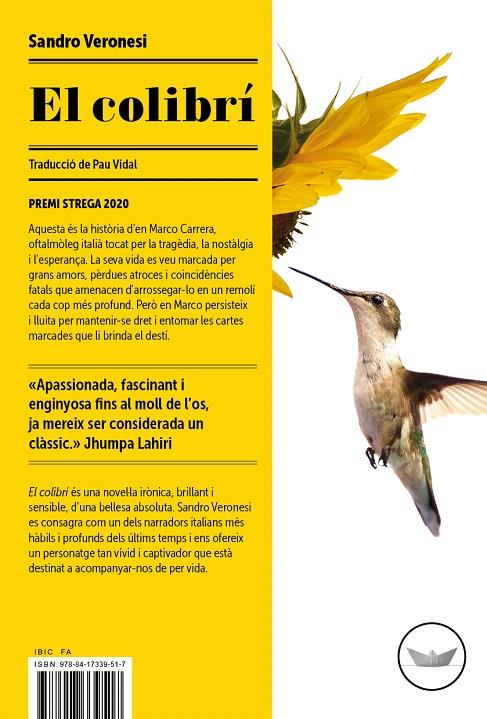 EL COLIBRÍ | 9788417339517 | VERONESI, SANDRO | Galatea Llibres | Librería online de Reus, Tarragona | Comprar libros en catalán y castellano online