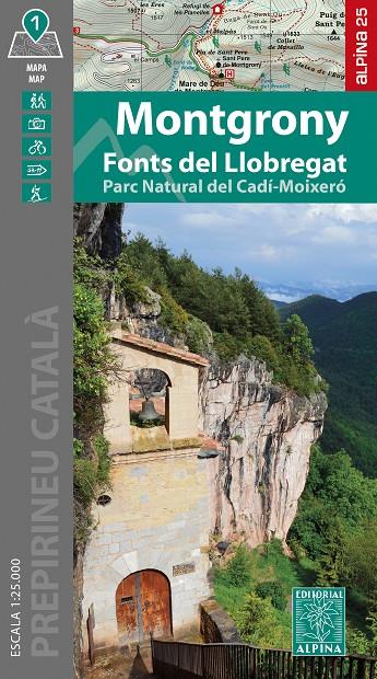 MONTGRONY- FONTS DEL LLOBREGAT MAPA 1:25.000 | 9788470111242 | Galatea Llibres | Librería online de Reus, Tarragona | Comprar libros en catalán y castellano online