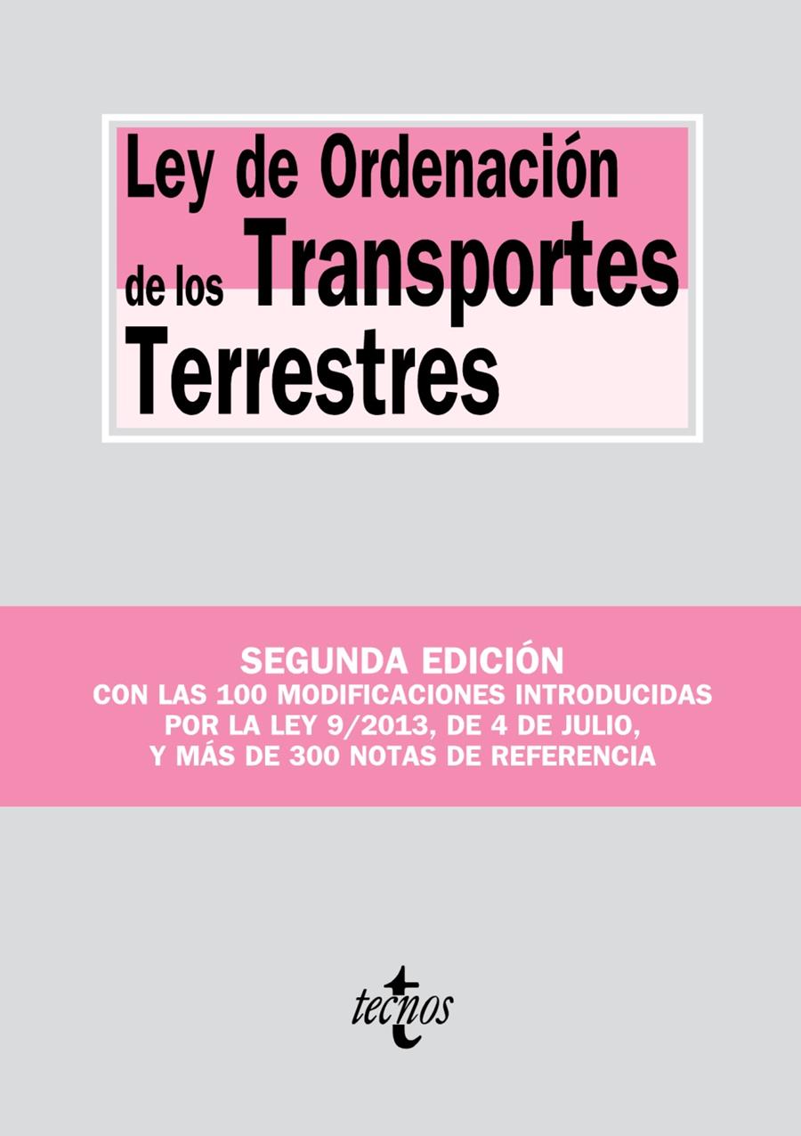LEY DE ORDENACIÓN DE LOS TRANSPORTES TERRESTRES | 9788430959952 | Galatea Llibres | Librería online de Reus, Tarragona | Comprar libros en catalán y castellano online