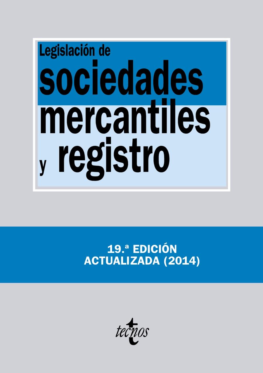 LEGISLACIÓN DE SOCIEDADES MERCANTILES Y REGISTRO | 9788430962631 | Galatea Llibres | Llibreria online de Reus, Tarragona | Comprar llibres en català i castellà online