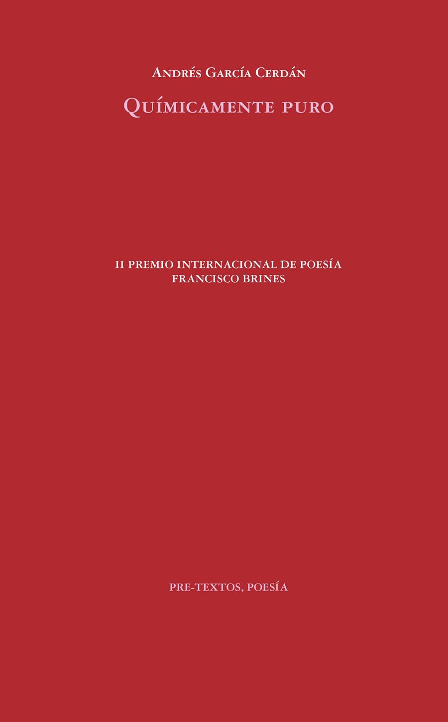 QUÍMICAMENTE PURO | 9788418935770 | GARCÍA CERDÁN, ANDRÉS | Galatea Llibres | Llibreria online de Reus, Tarragona | Comprar llibres en català i castellà online