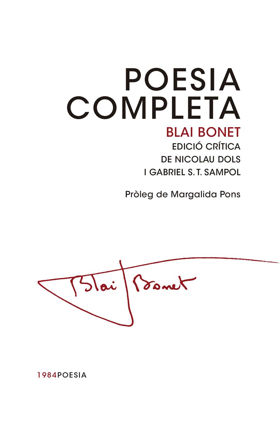 POESIA COMPLETA BLAI BONET | 9788415835462 | BONET, BLAI | Galatea Llibres | Librería online de Reus, Tarragona | Comprar libros en catalán y castellano online