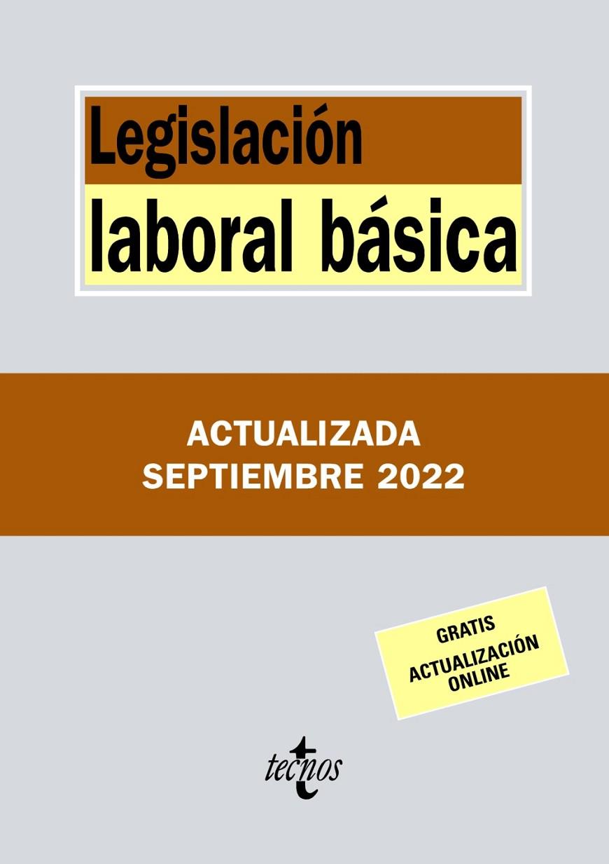 LEGISLACIÓN LABORAL BÁSICA 2022 | 9788430985722 | Galatea Llibres | Llibreria online de Reus, Tarragona | Comprar llibres en català i castellà online