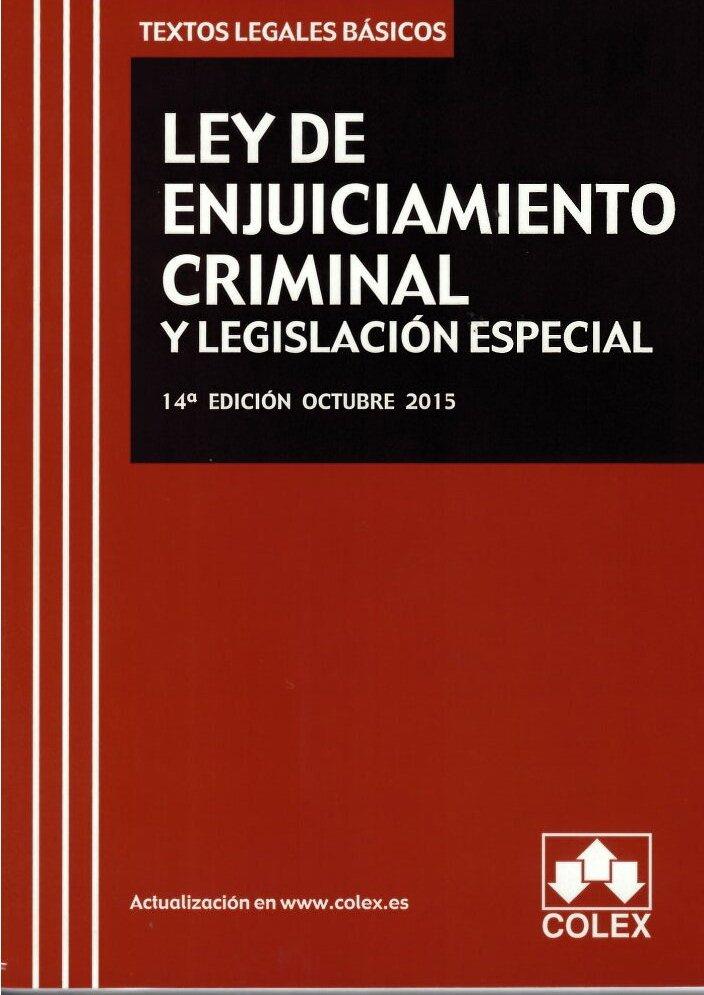LEY DE ENJUICIAMIENTO CRIMINAL Y LEGISLACION ESPECIAL | 9788483424940 | Galatea Llibres | Llibreria online de Reus, Tarragona | Comprar llibres en català i castellà online