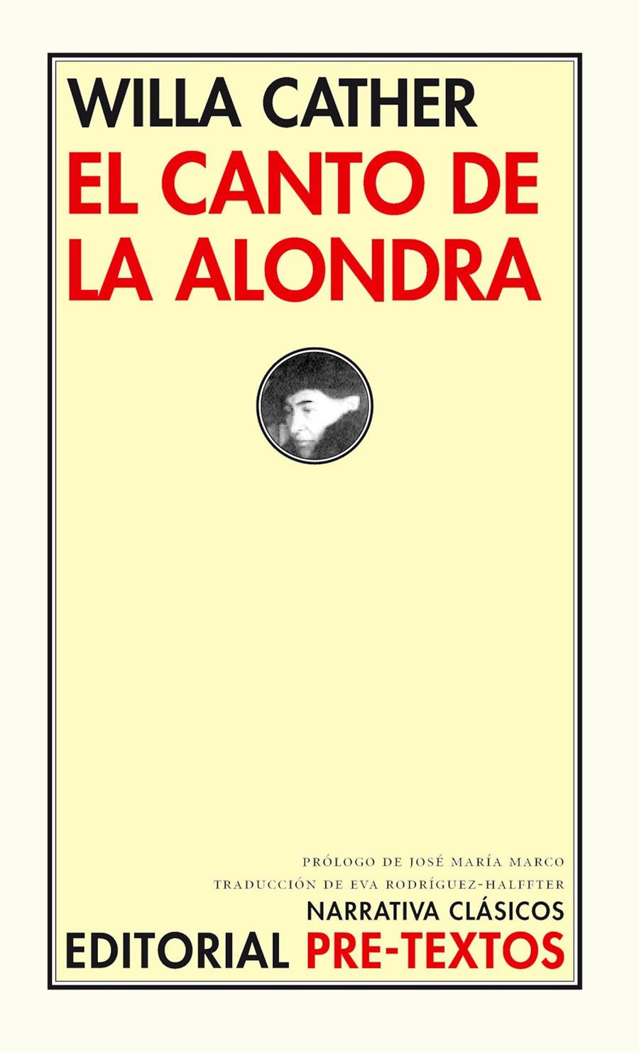 CANTO DE LA ALONDRA, EL | 9788481913866 | CATHER, WILLA | Galatea Llibres | Llibreria online de Reus, Tarragona | Comprar llibres en català i castellà online