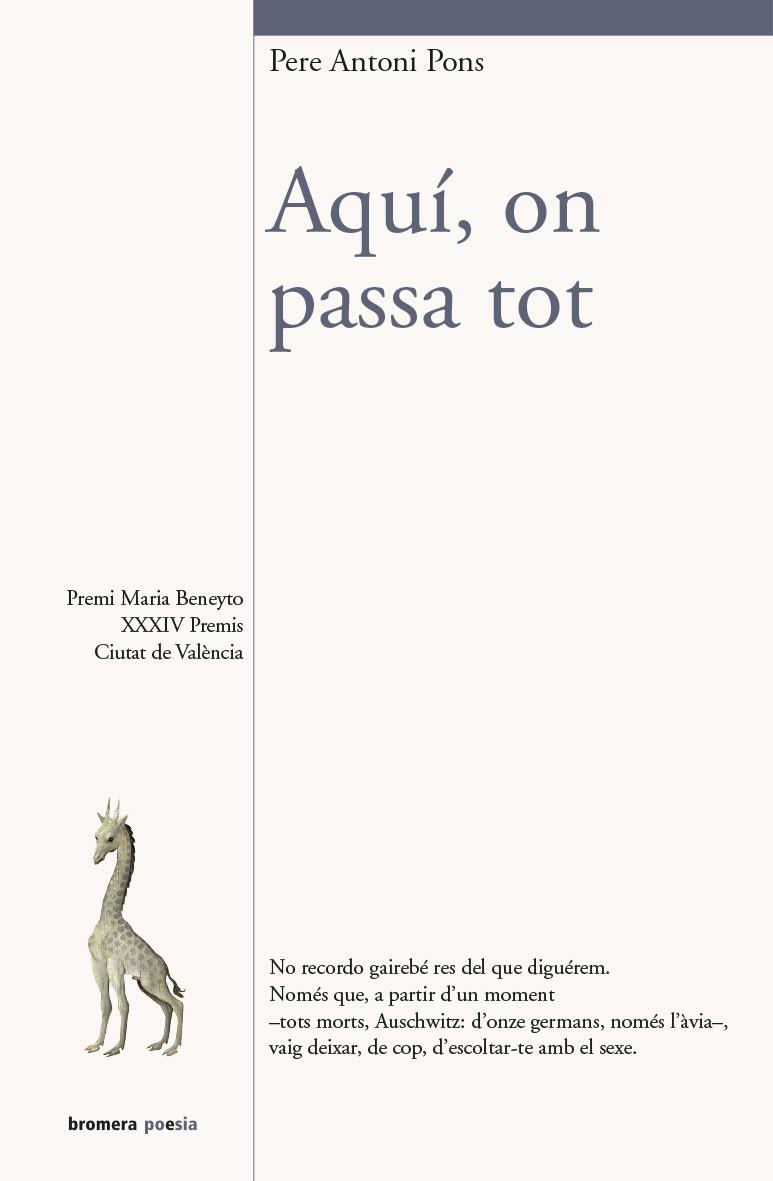 AQUÍ, ON PASSA TOT | 9788490267455 | PONS, PERE ANTONI | Galatea Llibres | Llibreria online de Reus, Tarragona | Comprar llibres en català i castellà online