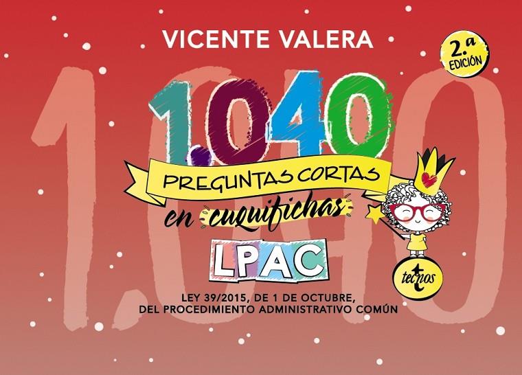 1040 PREGUNTAS CORTAS EN «CUQUIFICHAS» LPAC | 9788430977796 | VALERA, VICENTE | Galatea Llibres | Llibreria online de Reus, Tarragona | Comprar llibres en català i castellà online