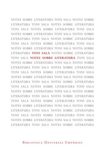 NOTES SOBRE LITERATURA | 9788497877572 | SALA, TONI | Galatea Llibres | Llibreria online de Reus, Tarragona | Comprar llibres en català i castellà online