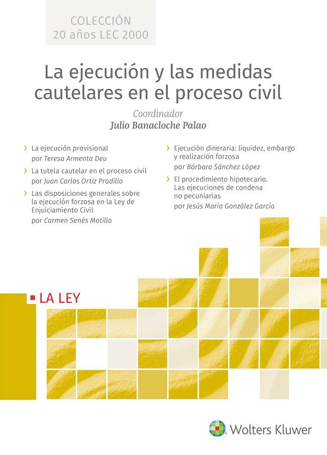 LA EJECUCIÓN Y LAS MEDIDAS CAUTELARES EN EL PROCESO CIVIL | 9788490207956 | ARMENTA DEU, TERESA/ORTIZ-PRADILLO, JUAN CARLOS/SENÉS MOTILLA, CARMEN/SÁNCHEZ LÓPEZ, BÁRBARA | Galatea Llibres | Llibreria online de Reus, Tarragona | Comprar llibres en català i castellà online