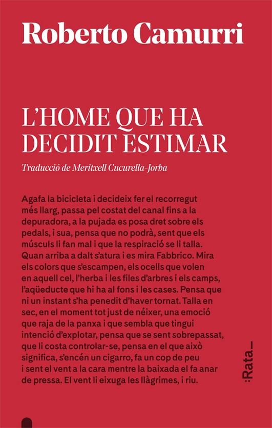 L'HOME QUE HA DECIDIT ESTIMAR | 9788416738533 | CAMURRI, ROBERTO | Galatea Llibres | Llibreria online de Reus, Tarragona | Comprar llibres en català i castellà online