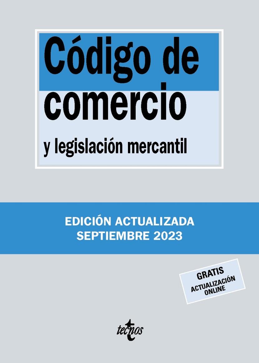 CÓDIGO DE COMERCIO 2023 | 9788430988310 | Galatea Llibres | Librería online de Reus, Tarragona | Comprar libros en catalán y castellano online