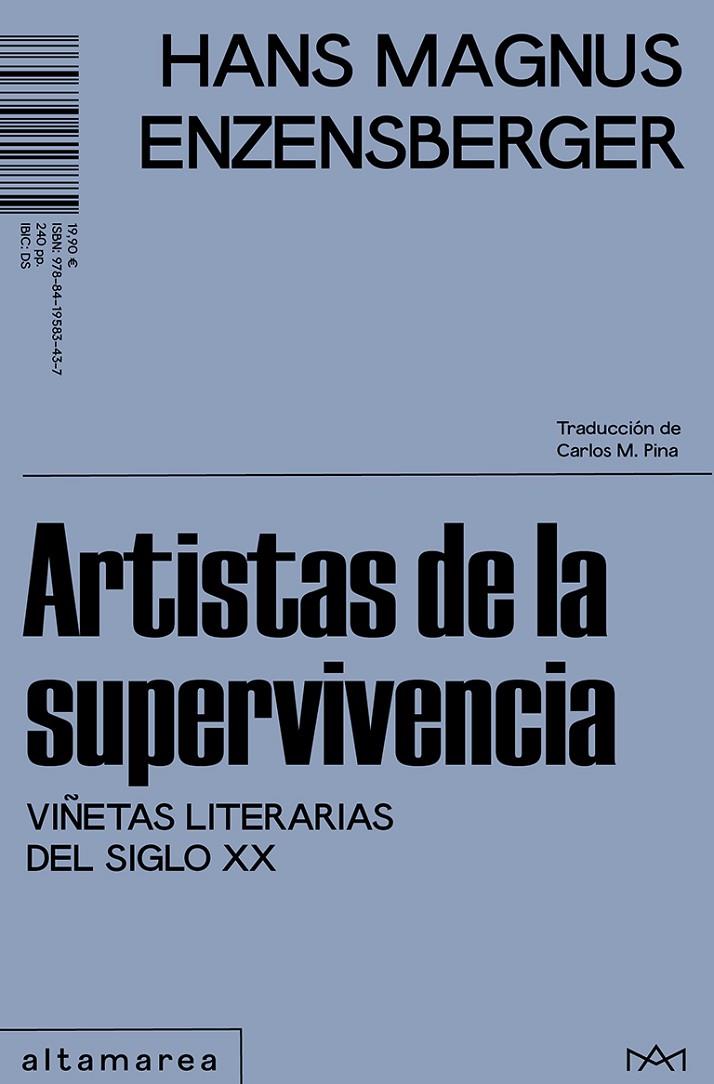 ARTISTAS DE LA SUPERVIVENCIA | 9788419583437 | ENZENSBERGER, HANS MAGNUS | Galatea Llibres | Llibreria online de Reus, Tarragona | Comprar llibres en català i castellà online