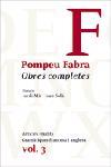 OBRES COMPLETES POMPEU FABRA VOL.3 | 9788484379294 | FABRA, POMPEU | Galatea Llibres | Llibreria online de Reus, Tarragona | Comprar llibres en català i castellà online