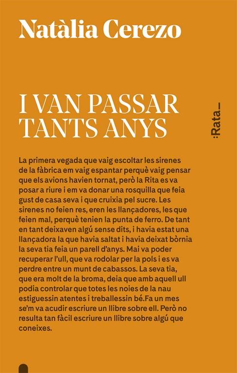 I VAN PASSAR TANTS ANYS | 9788416738045 | CEREZO, NATÀLIA | Galatea Llibres | Llibreria online de Reus, Tarragona | Comprar llibres en català i castellà online
