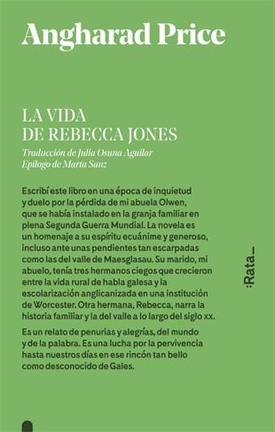 LA VIDA DE REBECCA JONES | 9788416738441 | PRICE, ANGHARAD | Galatea Llibres | Llibreria online de Reus, Tarragona | Comprar llibres en català i castellà online