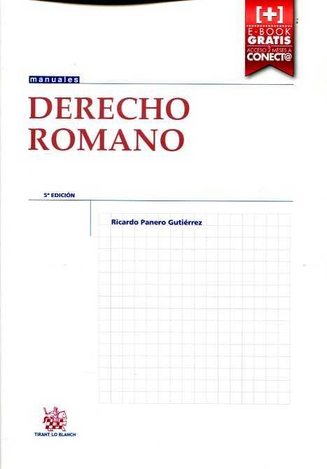 DERECHO ROMANO 5A ED | 9788490863152 | PANERO, RICARDO | Galatea Llibres | Llibreria online de Reus, Tarragona | Comprar llibres en català i castellà online