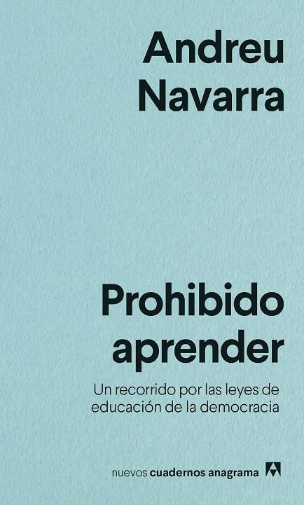 PROHIBIDO APRENDER | 9788433916525 | NAVARRA, ANDREU | Galatea Llibres | Llibreria online de Reus, Tarragona | Comprar llibres en català i castellà online