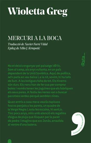 MERCURI A LA BOCA | 9788416738212 | GREG, WIOLETTA | Galatea Llibres | Llibreria online de Reus, Tarragona | Comprar llibres en català i castellà online