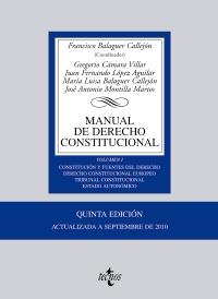 MANUAL DE DERECHO CONSTITUCIONAL | 9788430951536 | BALAGUER CALLEJÓN, FRANCISCO/CÁMARA VILLAR, GREGORIO/LÓPEZ AGUILAR, JUAN FERNANDO/Y OTROS | Galatea Llibres | Llibreria online de Reus, Tarragona | Comprar llibres en català i castellà online