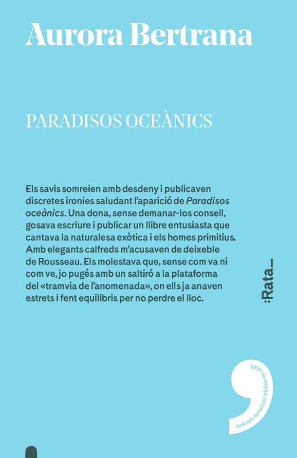 PARADISOS OCEàNICS | 9788416738335 | BERTRANA, AURORA | Galatea Llibres | Librería online de Reus, Tarragona | Comprar libros en catalán y castellano online