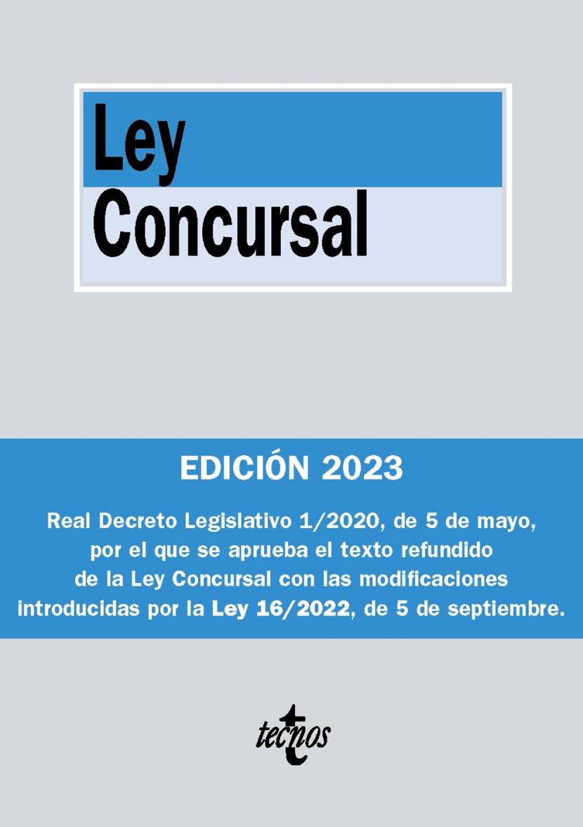 LEY CONCURSAL 2023 | 9788430989270 | Galatea Llibres | Librería online de Reus, Tarragona | Comprar libros en catalán y castellano online