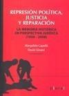 REPRESION POLITICA JUSTICIA Y REPARACION | 9788496841932 | CAPELLÀ, MARGALIDA/GINARD, DAV | Galatea Llibres | Llibreria online de Reus, Tarragona | Comprar llibres en català i castellà online