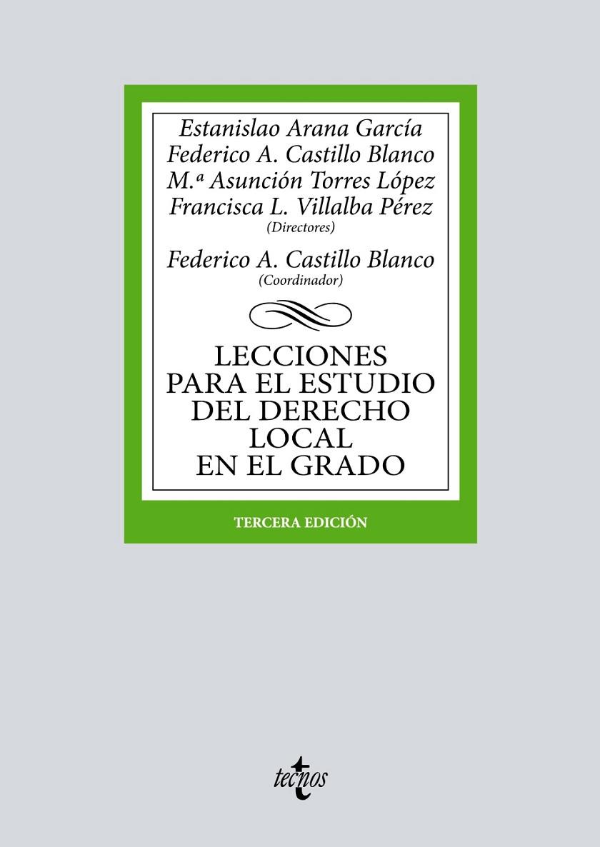 LECCIONES PARA EL ESTUDIO DEL DERECHO LOCAL EN EL GRADO | 9788430987061 | ARANA GARCÍA, ESTANISLAO/CASTILLO BLANCO, FEDERICO A./TORRES LÓPEZ, MARÍA ASUNCIÓN/VILLALBA PÉREZ, F | Galatea Llibres | Llibreria online de Reus, Tarragona | Comprar llibres en català i castellà online