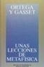 LECCIONES DE METAFISICA, UNAS | 9788420641140 | ORTEGA Y GASSET, JOSE | Galatea Llibres | Llibreria online de Reus, Tarragona | Comprar llibres en català i castellà online