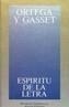 ESPIRITU DE LA LETRA | 9788420641287 | ORTEGA Y GASSET, JOSE | Galatea Llibres | Llibreria online de Reus, Tarragona | Comprar llibres en català i castellà online