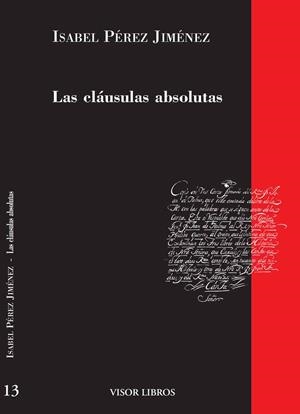 CLAUSULAS ABSOLUTAS, LAS | 9788475228259 | PEREZ JIMENEZ, ISABEL | Galatea Llibres | Librería online de Reus, Tarragona | Comprar libros en catalán y castellano online