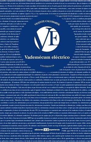 VADEMECUM ELECTRICO | 9788496283664 | CALOMARDE, VICENTE | Galatea Llibres | Librería online de Reus, Tarragona | Comprar libros en catalán y castellano online