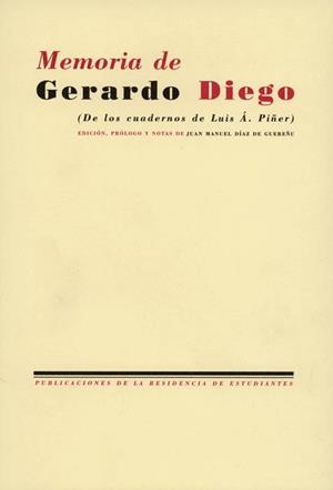 MEMORIA DE GERARDO DIEGO | 9788495078896 | DIAZ DE GUEREÑU, JUAN MANUEL | Galatea Llibres | Llibreria online de Reus, Tarragona | Comprar llibres en català i castellà online