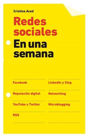 REDES SOCIALES EN UNA SEMANA | 9788498750584 | ACED, CRISTINA | Galatea Llibres | Librería online de Reus, Tarragona | Comprar libros en catalán y castellano online