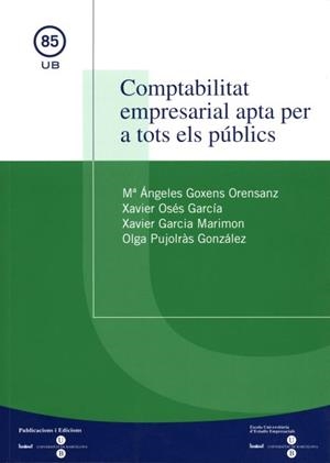COMPTABILITAT EMPRESARIAL PER A TOTS ELS PUBLICS | 9788447528844 | BORENSANS, MºANGELS | Galatea Llibres | Llibreria online de Reus, Tarragona | Comprar llibres en català i castellà online