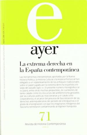 AYER 71 EXTREMA DERECHA EN LA ESPAÑA CONTEMPORANEA | 9788496467828 | COBO, FRANCISCO Y ORETEGA, TERESA | Galatea Llibres | Llibreria online de Reus, Tarragona | Comprar llibres en català i castellà online