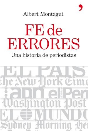 FE DE ERRORES | 9788484607632 | MONTAGUT, ALBERT | Galatea Llibres | Llibreria online de Reus, Tarragona | Comprar llibres en català i castellà online