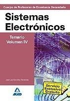 SISTEMAS ELECTRÓNICOS. TEMARIO 4 PROFESROES SECUNDARIA | 9788466581837 | GONZALEZ FERNANDEZ, JOSE LUIS | Galatea Llibres | Librería online de Reus, Tarragona | Comprar libros en catalán y castellano online