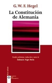 CONSTITUCIÓN DE ALEMANIA | 9788430950300 | HEGEL, GEORG WILHELM FRIEDRICH | Galatea Llibres | Llibreria online de Reus, Tarragona | Comprar llibres en català i castellà online
