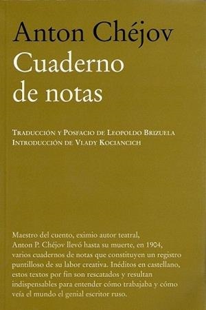 CUADERNO DE NOTAS | 9788483930489 | CHEJOV, ANTON | Galatea Llibres | Librería online de Reus, Tarragona | Comprar libros en catalán y castellano online