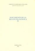DOCUMENTS DE LA SECCIO FILOLOGICA IV | 9788472836655 | AAVV | Galatea Llibres | Librería online de Reus, Tarragona | Comprar libros en catalán y castellano online