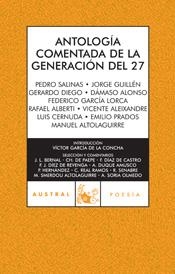 ANTOLOGIA COMENTADA DE LA GENERACION DEL 27 | 9788467026030 | VV.AA | Galatea Llibres | Librería online de Reus, Tarragona | Comprar libros en catalán y castellano online