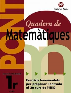 PONT 1 ESO MATEMATIQUES | 9788478874972 | Galatea Llibres | Librería online de Reus, Tarragona | Comprar libros en catalán y castellano online